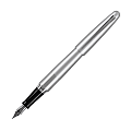 Pilot® Metropolitan Collection Fountain Pen, Silver Barrel, Classic Design, Medium Nib, Silver Barrel, Black Ink