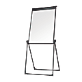 MasterVision® Magnetic Gold Ultra™ Footbar Folds-To-A-Table Easel, Steel, Black