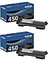 Brother® TN-450 Black High Yield Toner Cartridges, Pack Of 2, TN-450-2PKOD 1 thumbnail image