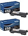 Brother® TN-450 Black High Yield Toner Cartridges, Pack Of 2, TN-450-2PKOD