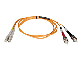 Eaton Tripp Lite Series Duplex Multimode 50/125 Fiber Patch Cable (LC/ST), 15M (50 ft.) - Patch cable - ST multi-mode (M) to LC multi-mode (M) - 15 m - fiber optic - duplex - 50 / 125 micron - orange