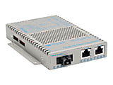 Omnitron OmniConverter FPoE+/S - Fiber media converter - 100Mb LAN - 10Base-T, 100Base-FX, 100Base-TX - RJ-45 / SC single-mode - up to 12.4 miles - 1550 (TX) / 1310 (RX) nm 1 thumbnail image