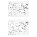Creativity Street 2-Sided U.S. Map Dry-Erase White Board, 24" x 18", White 1 thumbnail image