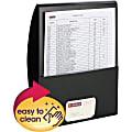 Smead Organized Up® Poly Stackit® Folders - Letter - 8 1/2" x 11" Sheet Size - 100 Sheet Capacity - 1 Pocket(s) - Polypropylene - Black - 5 / Pack
