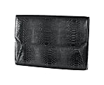 Francine Collection Lexington Carrying Case (Sleeve) for 9.7" Tablet - Scratch Resistant Interior - Faux Leather - Black Snake, Embossed Pattern