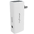 myCharge® AmpProng Portable Charger For USB Devices, White, AMP30W