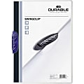 DURABLE® SWINGCLIP® Report Cover - Letter Size 8 1/2" x 11" - 30 Sheet Capacity - Punchless - Vinyl - Dark Blue Clip 1 thumbnail image