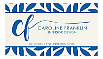 Custom 1-Color Raised Print Business Cards, 1-Side, 3-1/2" x 2", Off-White Linen, Pack Of 250 Cards