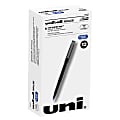 uni-ball® Rollerball™ Pens, Fine Point, 0.7 mm, 80% Recycled, Black Barrel, Blue Ink, Pack Of 12 Pens 1 thumbnail image