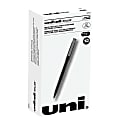 uni-ball® Rollerball™ Pens, Fine Point, 0.7 mm, 80% Recycled, Black Barrel, Black Ink, Pack Of 12 Pens 1 thumbnail image