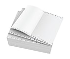 Domtar Continuous Form Paper, Standard Perforation, 5 1/2" x 9 1/2", 20 Lb, Blank White, Carton Of 5,400 Forms
