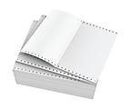 Domtar Continuous Form Paper, Standard Perforation, 5 1/2" x 9 1/2", 20 Lb, Blank White, Carton Of 5,400 Forms 1 thumbnail image