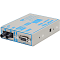 Omnitron FlexPoint RS-232 Serial Fiber Media Converter DB-9 ST Multimode 5km - 1 x RS-232; 1 x ST Multimode; US AC Powered; Lifetime Warranty