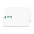 Gummed Seal, Stationery Envelopes, 4-1/8" x 9-1/2",  1-Color Raised Print, Custom #10, 24 lb. White Linen, Box Of 250