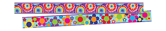 Barker Creek Double-Sided Border Strips, 3" x 35", Tie Dye, Set Of 24 1 thumbnail image