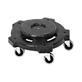 Genuine Joe Trash Receptacle Round Dolly, Black 1 thumbnail image