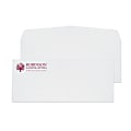 Gummed Seal, Stationery Envelopes, 4-1/8" x 9-1/2",  1-Color Raised Print, Custom #10, 24 lb. White Laid, Box Of 250