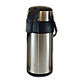 Genuine Joe 12-Cup Vacuum Pump Airpot, Stainless Steel