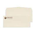 Gummed Seal, Stationery Envelopes, 4-1/8" x 9-1/2",  1-Color Raised Print, Custom #10, 24 lb. Ivory Laid, Box Of 250 1 thumbnail image