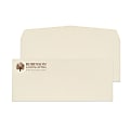 Gummed Seal, Stationery Envelopes, 4-1/8" x 9-1/2",  1-Color Raised Print, Custom #10, 24 lb. Ivory Laid, Box Of 250