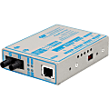 Omnitron FlexPoint 1000Mbps Gigabit Ethernet Fiber Media Converter RJ45 ST Single-Mode 12km - 1 x 1000BASE-T; 1 x 1000BASE-LX; No Power Adapter; Lifetime Warranty