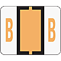 Smead® BCCR Bar-Style Permanent Alphabetical Labels, B, Light Orange, Roll Of 500