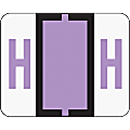 Smead® BCCR Bar-Style Permanent Alphabetical Labels, H, Lavender, Roll Of 500 1 thumbnail image