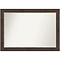 Amanti Art Non-Beveled Rectangle Framed Bathroom Wall Mirror, 29” x 41”, Lined Bronze