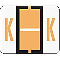 Smead® BCCR Bar-Style Permanent Alphabetical Labels, K, Light Orange, Roll Of 500 1 thumbnail image