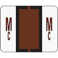 Smead® BCCR Bar-Style Permanent Alphabetical Labels, Mc, Brown, Roll Of 500