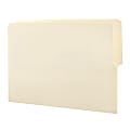 Smead® File Folders With Reinforced End Tabs, 1/2-Cut Top Right, Letter Size, Manila, Box Of 100