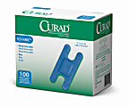 CURAD® Food Service Adhesive Bandages, 1 1/2" x 3", Blue, Pack Of 1,200