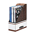 Bankers Box® 60% Recycled Magazine Holders, Woodgrain, 11 1/2"H x 4"W x 9"D, Pack Of 6