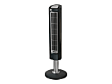 Lasko® 3-Speed Remote Control Wind Tower® Fan, 38"H x 12"W x 12"D, Black