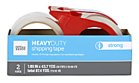Office Depot® Brand Heavy-Duty Shipping Packing Tape With Dispenser, 1.89" x 43.7 Yd., Clear, Pack Of 2 1 thumbnail image
