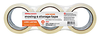 Office Depot® Brand Low-Noise Moving And Storage Tape, 1.89" x 54.6 Yd., Clear, Pack Of 3