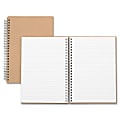 Nature Saver Hardcover Twin Wire Notebooks - 80 Sheets - Wire Bound - 0.25" Ruled - Ruled - 22 lb Basis Weight - 20205 1 thumbnail image