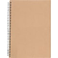 Nature Saver Hardcover Twin Wire Notebooks - 80 Sheets - Spiral - 0.25" Ruled - Ruled - 22 lb Basis Weight - 11 3/4" x 8 1/4" - Brown Cover - Kraft Cover - Hard Cover, Heavyweight, Micro Perforated - Recycled - 1Each