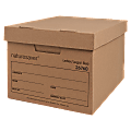 Nature Saver Recycled Storage Boxes, Letter/Legal, 10" x 12" x 15", 100% Recycled, Kraft, Carton Of 12