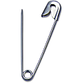 CLI Nickel-Plated Steel Safety Pins, 2", Silver, Pack Of 144