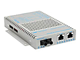 Omnitron OmniConverter FPoE/S - Fiber media converter - 100Mb LAN - 10Base-T, 100Base-FX, 100Base-TX - RJ-45 / ST single-mode - up to 18.6 miles - 1310 nm