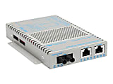 Omnitron OmniConverter FPoE/S - Fiber media converter - 100Mb LAN - 10Base-T, 100Base-FX, 100Base-TX - RJ-45 / ST single-mode - up to 18.6 miles - 1310 nm 1 thumbnail image