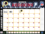 Turner Sports Monthly Desk Calendar, 22" x 17", Washington Redskins, January-December 2016 1 thumbnail image