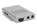 Omnitron OmniConverter GPoE+/S - Fiber media converter - GigE - 10Base-T, 100Base-FX, 100Base-TX, 1000Base-T, 1000Base-X - RJ-45 / SC single-mode - up to 12.4 miles - 1550 (TX) / 1310 (RX) nm