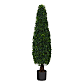 Nearly Natural Boxwood Topiary 4’H Artificial Tree With Planter, 48”H x 11”W x 11”D, Green/Black 1 thumbnail image