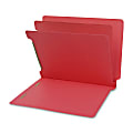 SJ Paper End-Tab Multi-Folders, Letter Size, 35% Recycled, Red, Box Of 25
