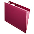 Pendaflex® Premium Reinforced Color Hanging Folders, Letter Size, Burgundy, Pack Of 25