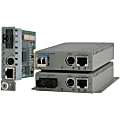 Omnitron iConverter 10/100M2 - Fiber media converter - 100Mb LAN - 10Base-T, 100Base-FX, 100Base-TX - RJ-45 / SC single-mode - up to 74.6 miles - 1550 nm