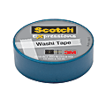 Scotch® Expressions Washi Tape, 5/8" x 393", Blue