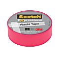 Scotch® Expressions Washi Tape, 5/8" x 393", Pink